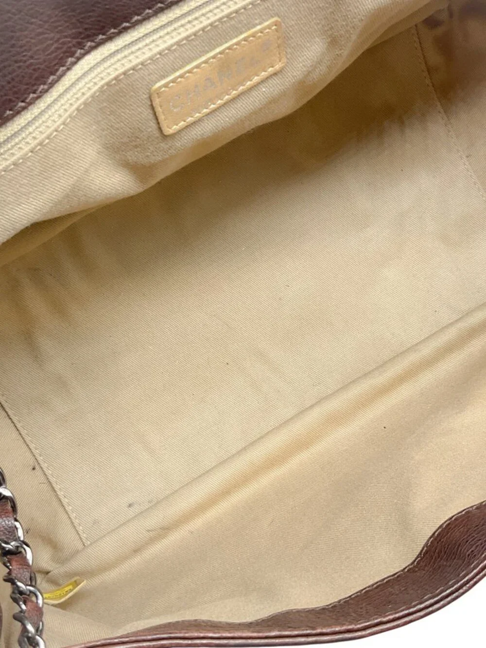 Chanel Brown Leather Diamond Stitch Shoulder Bag